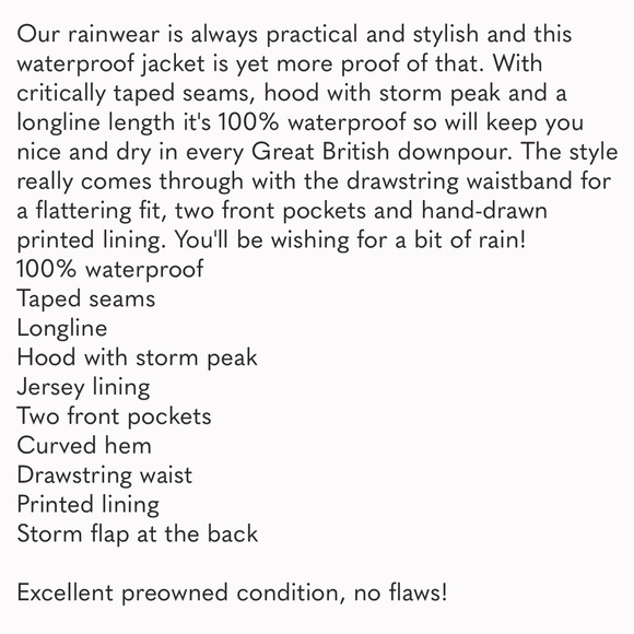 joules rainelong jacket grapeleaf Size 2 - Picture 9 of 9